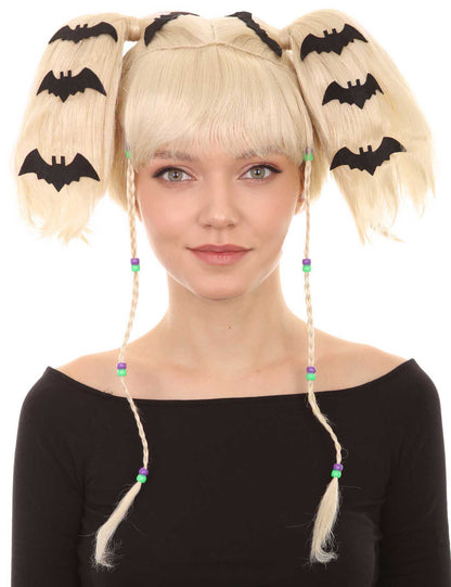 Wigs2you ハロウィンパーティー プレミアム レディース H-723 バットエンジェルウィッグ ブロンドカラー