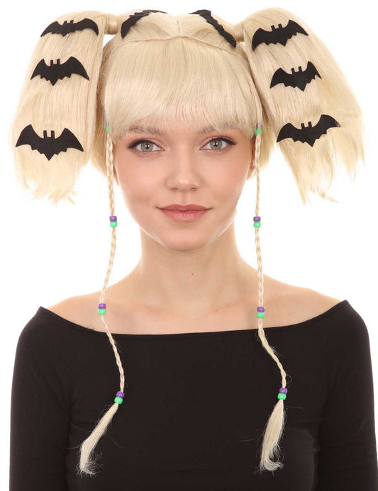 Wigs2you ハロウィンパーティー プレミアム レディース H-723 バットエンジェルウィッグ ブロンドカラー