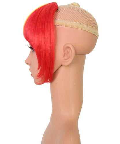 Wigs2you F-014 レディース ベルギー国旗フリンジウィッグ ブラック イエロー レッド ボブウィッグ ヘアクリップ3個付き | コスプレ＆フェスティバルヘア