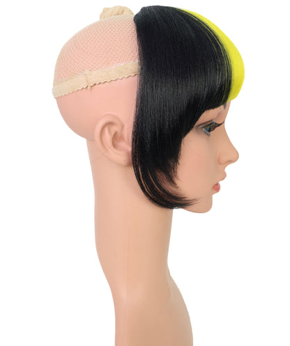 Wigs2you F-014 レディース ベルギー国旗フリンジウィッグ ブラック イエロー レッド ボブウィッグ ヘアクリップ3個付き | コスプレ＆フェスティバルヘア