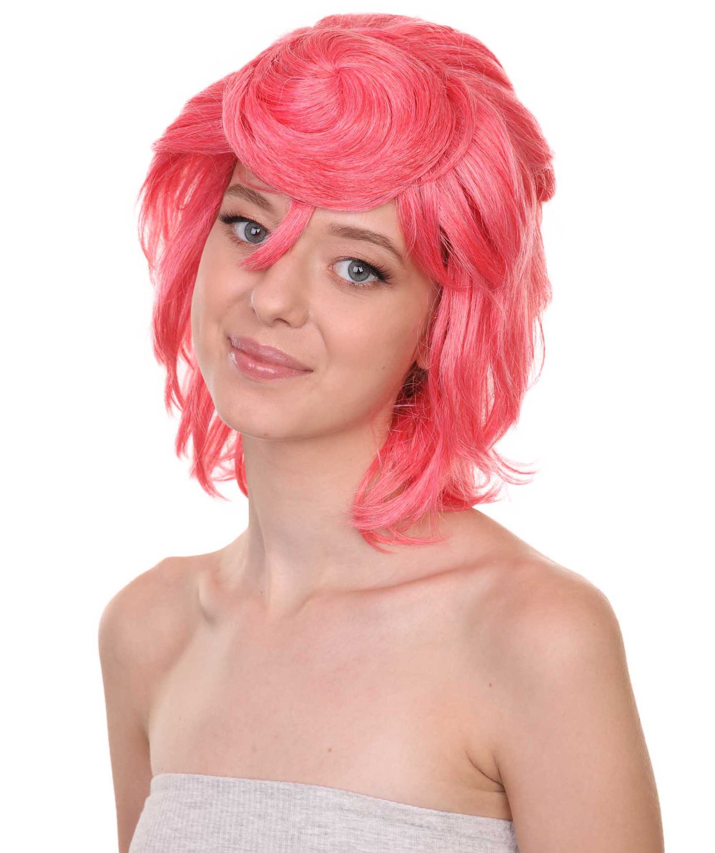 ハロウィンパーティープレミアムレディ H-5439 ミディアムレングス ボスの娘ウナウィッグ ピンク