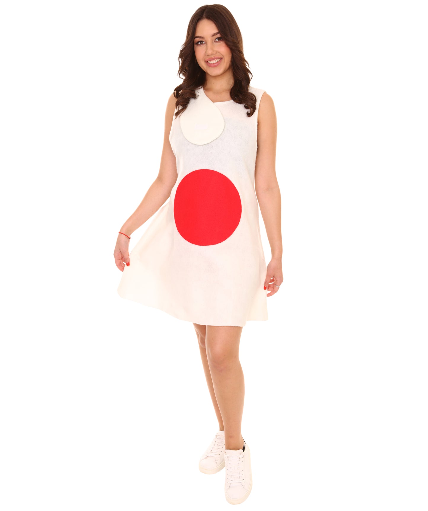 大人向け女性用 JCO-190 日本 フラッグ トロールズ スポーツ ドレス コスチューム ホワイト ハロウィン コスチューム