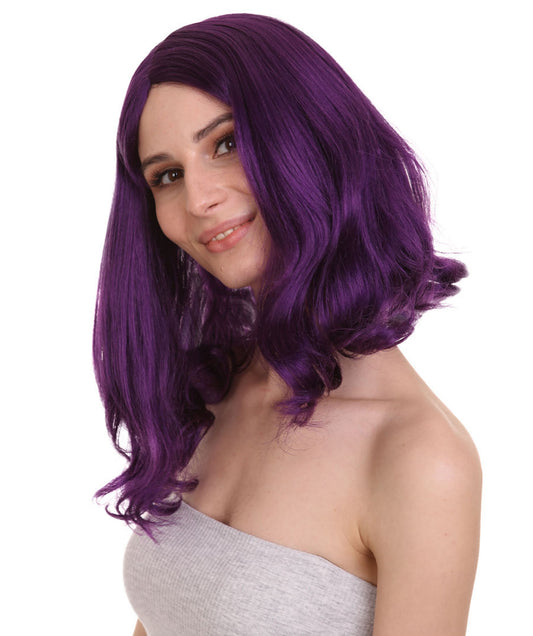 Wigs2you ハロウィン パーティー プレミアム レディース H-1283 着けやすい 快適なフィット感 バイオレット ページボーイ ウィッグ