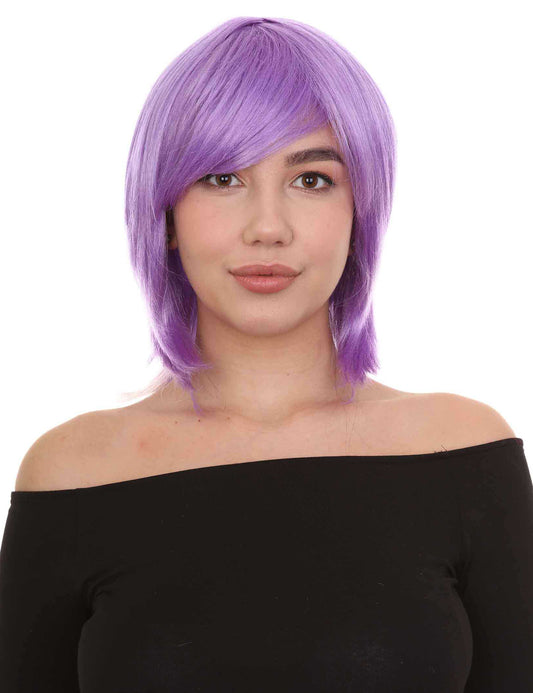 Wigs2you ハロウィン パーティー プレミアム H-1430 簡単に着用でき 快適なフィット感の女性ショート ライラックウィッグ