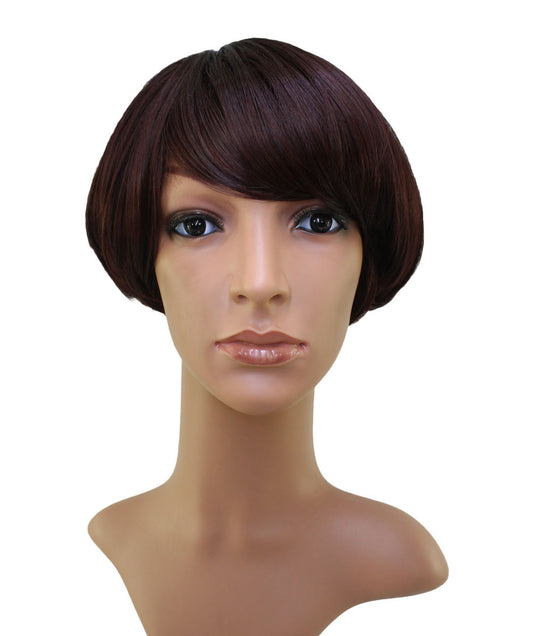 "耐熱商品☆ショートでも可愛くオシャレに♪ 丸みのあるシルエットが綺麗なショートボブスタイル♪ ウィッグネット付き♪W-554 "