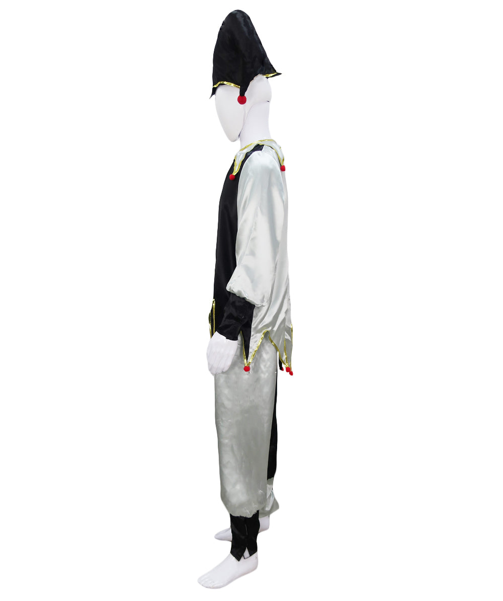 男性 JCP-165 のイーヴィルジェスターコスチューム ブラックアンドホワイト ハロウィンコスチューム