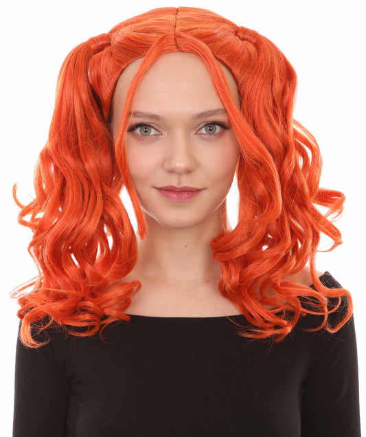 Wigs2you ハロウィンパーティー プレミアム レディース H-734 ドリー ピグテールウィッグ オレンジ色