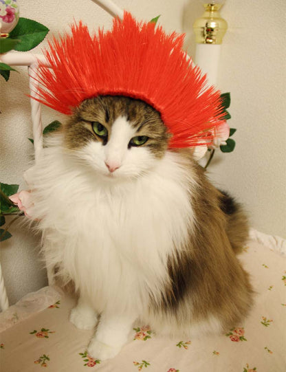 Pet Wig P-020 Red Stylish Pet Wigs to Unleash Your Pet's Inner Star
