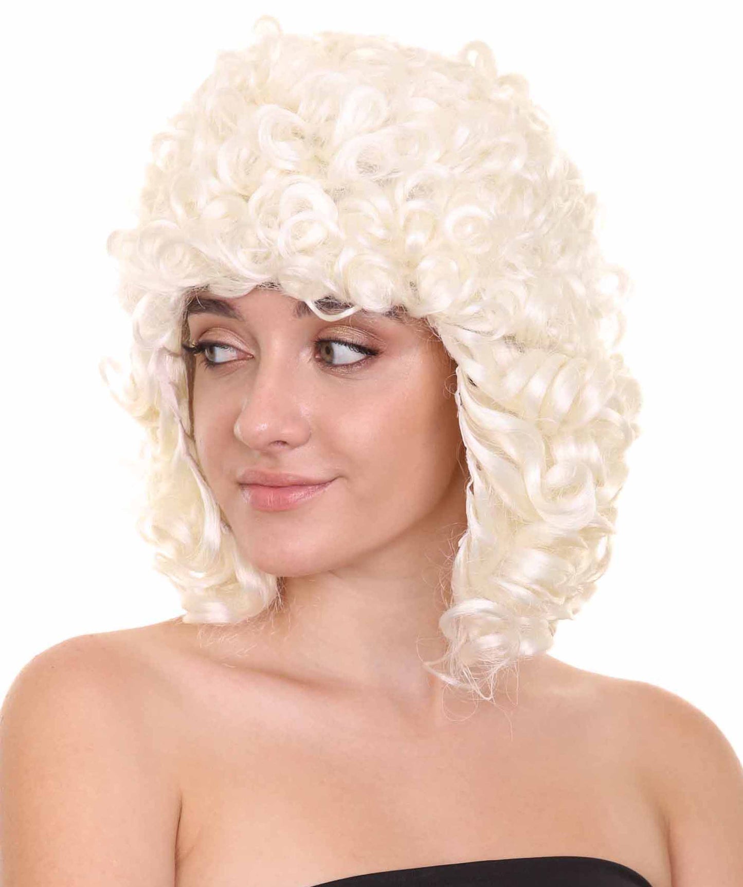 レディース A Series of Unfortunate Events Justice Strauss Judge H-3841 ホワイト TV/映画ウィッグ