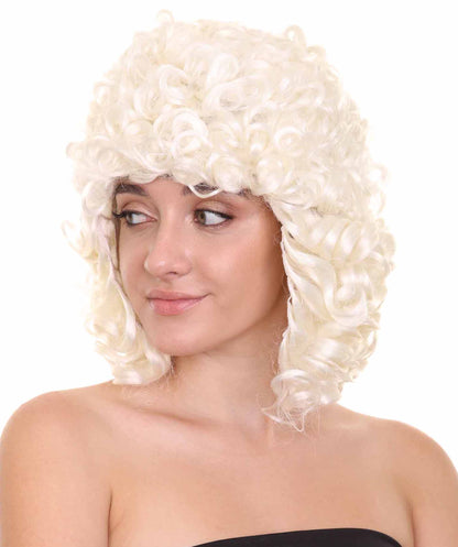 レディース A Series of Unfortunate Events Justice Strauss Judge H-3841 ホワイト TV/映画ウィッグ