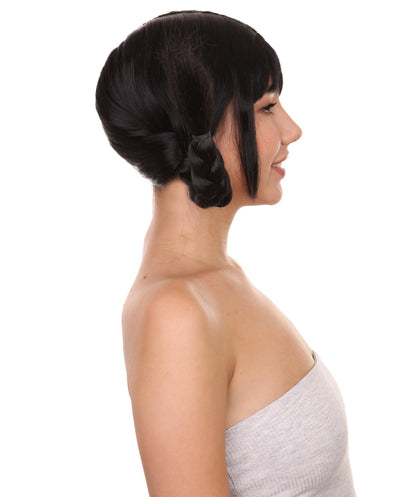 Wigs2you ハロウィン パーティー プレミアム レディース H-1654 簡単装着 とても快適 ピッピ ブラック