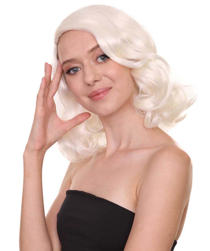 Wigs2you ハロウィン パーティー プレミアム 簡単に着用できる H-1139 とても快適なグレー カーリー レディ ウィッグ