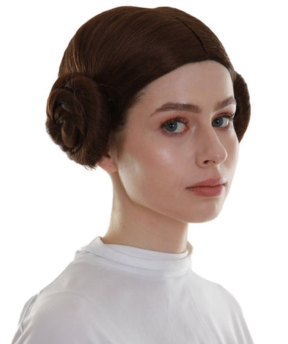 ハロウィンパーティープレミアム H-5283 女性用 ブラウン トレンディ スペースバンズウィッグ ブラウン