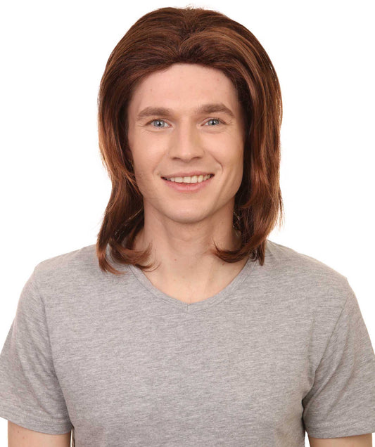男性 ファンシーブラウン ウィッグ H-2367 コスプレ ブラウン ウィッグ プレミアム 通気性のあるキャプレスキャップ