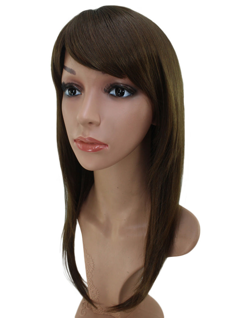 定番の人気商品です！ストレートロングスタイル  ウィッグ1つで簡単にサラサラヘアーに！ ウィッグネット付き W-407