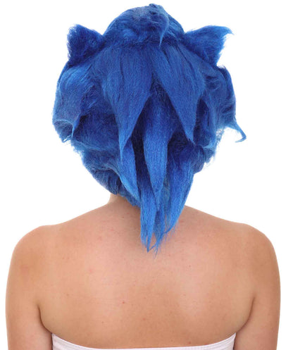 ハロウィンパーティープレミアム H-5243 女性用スパイキーブルーコスプレヘッジホッグウィッグ ブルー