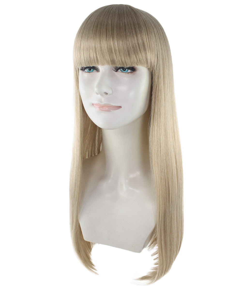 女性用 ロング ナチュラルブロンド ボブ ウィッグ H-3351 ファンシー パーティー イベント レディ ハロウィン ウィッグ プレミアム通気性 キャプレス キャップ
