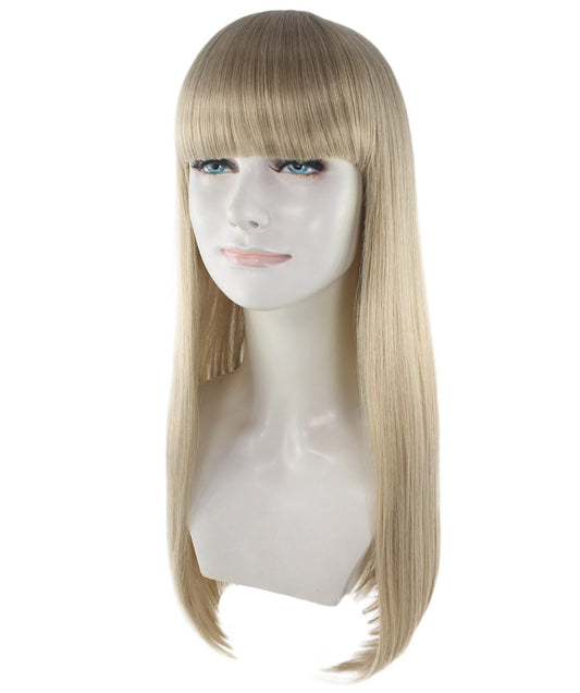 女性用 ロング ナチュラルブロンド ボブ ウィッグ H-3351 ファンシー パーティー イベント レディ ハロウィン ウィッグ プレミアム通気性 キャプレス キャップ