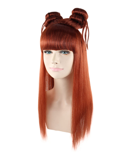 Wigs2you ハロウィン パーティー プレミアム レディース H-1196 快適なフィット ダーク オーバーン アジアン プリンセス ウィッグ