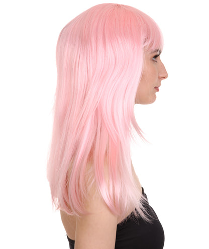 Wigs2you ハロウィン パーティー プレミアム レディース H-1052 とても快適なグラマー グリーン ウィッグ ソフト ピンク色