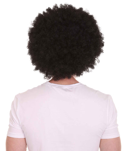 大人 男女兼用 80年代 画家風 アフロウィッグ 顎髭と口髭セット ブラック H-5133 シンプルでクラシックなセレブコスチューム プレミアムハロウィンウィッグ