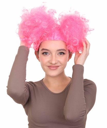 Wigs2you ハロウィンパーティープレミアムレディース H-1811 華やかに見えるピンクハーレクインウィッグ
