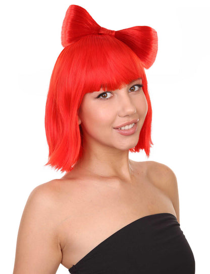 Wigs2you ハロウィン パーティー プレミアム レディース H-1655 簡単に着用でき 非常に快適なネオンレッドバタフライウィッグ