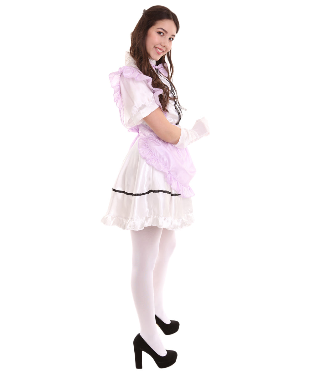 女性用 JCO-326_14 アニメ コスプレ フレンチメイド ファンシー ドレス ライトパープル コスプレ コスチューム