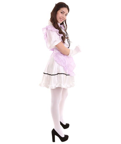 女性用 JCO-326_14 アニメ コスプレ フレンチメイド ファンシー ドレス ライトパープル コスプレ コスチューム