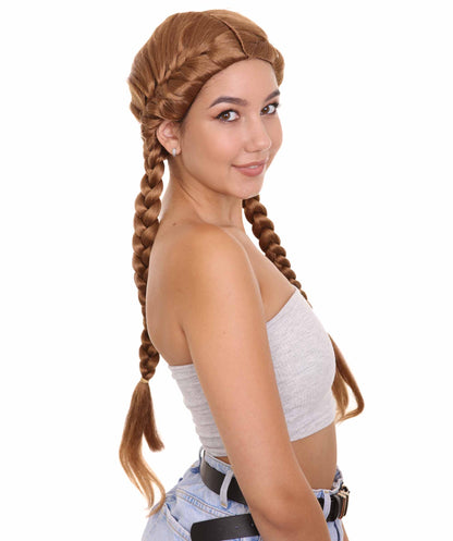 Wigs2youハロウィンパーティープレミアムレディースH-1926 着けやすい 非常に快適 ロングブラウン編み込みウィッグ