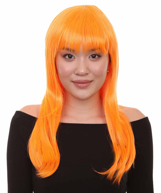 Wigs2you ハロウィン パーティー プレミアム レディース H-1040 とても快適なグラマー グリーン ウィッグ パンプキン オレンジ色
