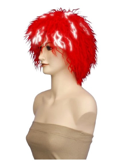 Wigs2you H-111 プレミアム レディース レッド - 暗闇で光るウィッグ ファンシー キャラクター ファッション/コスプレ ウィッグ！通気性のあるキャップレス キャップ