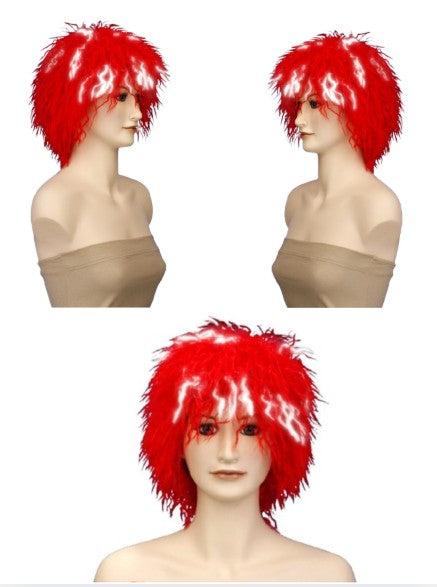 Wigs2you H-111 プレミアム レディース レッド - 暗闇で光るウィッグ ファンシー キャラクター ファッション/コスプレ ウィッグ！通気性のあるキャップレス キャップ