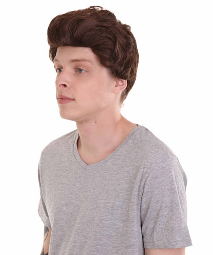 Wigs2you H-2364 メンズコスプレウィッグ - エドワード・カレン・ブラウン - ハロウィンコスプレ用プレミアム通気性キャップレスウィッグ