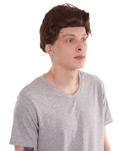 Wigs2you H-2364 メンズコスプレウィッグ - エドワード・カレン・ブラウン - ハロウィンコスプレ用プレミアム通気性キャップレスウィッグ
