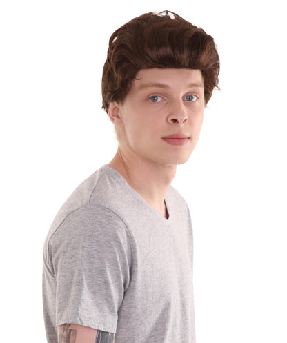 Wigs2you H-2364 メンズコスプレウィッグ - エドワード・カレン・ブラウン - ハロウィンコスプレ用プレミアム通気性キャップレスウィッグ