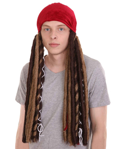 Wigs2you H-2490 メンズコスプレウィッグ - ジャック・スパロウ海賊ドレッドロックスウィッグ