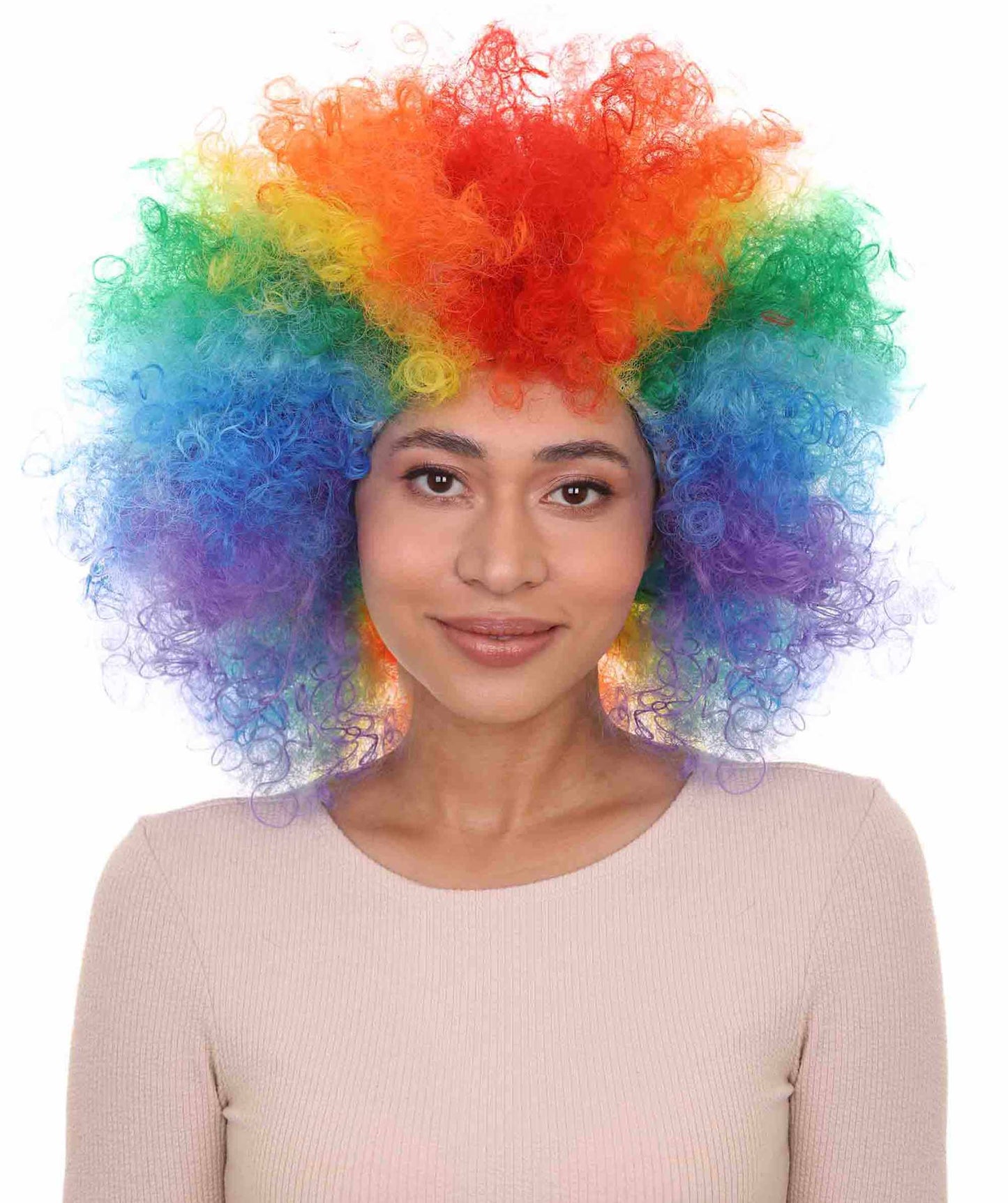 Wigs2you ハロウィンパーティープレミアムレディース H-549 レインボー "Afro Clown" ウィッグ