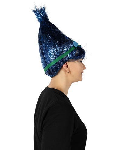 Wigs2you H-6394 大人用アニメ映画キャラクター スパイク ティンセル トロール ウィッグ 花付き I マルチカラー コスプレウィッグ I ティンセル素材
