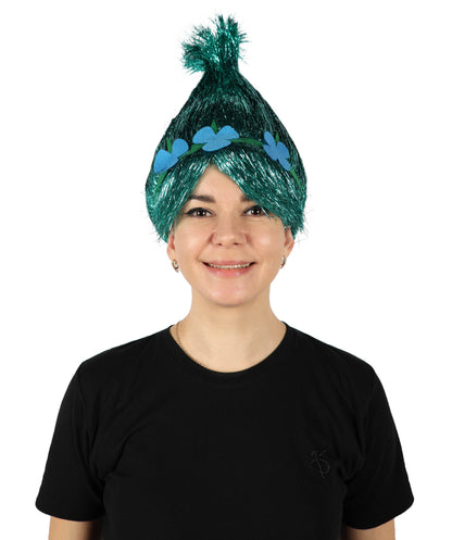 Wigs2you H-6394 大人用アニメ映画キャラクター スパイク ティンセル トロール ウィッグ 花付き I マルチカラー コスプレウィッグ I ティンセル素材