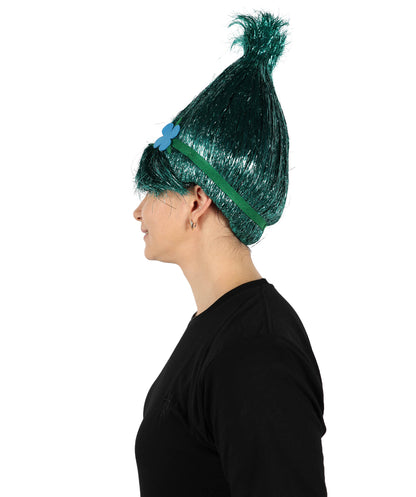 Wigs2you H-6394 大人用アニメ映画キャラクター スパイク ティンセル トロール ウィッグ 花付き I マルチカラー コスプレウィッグ I ティンセル素材