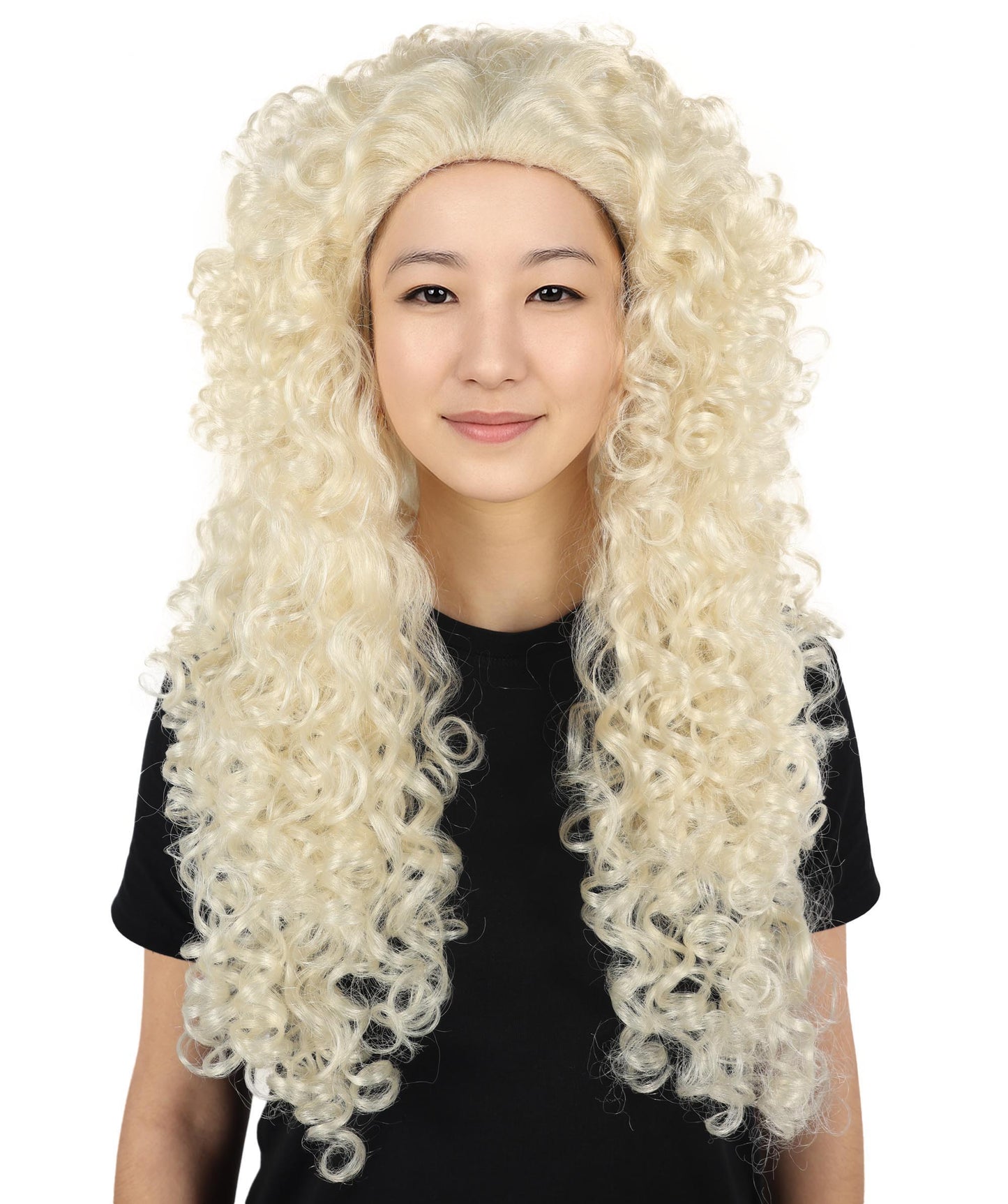 Wigs2you H-6876 大人女性用レディースコスプレ用強カールウィッグ | ロングボリュームブロンドエンジェルウィッグ | コスプレパーティーや特別な機会に最適 調節可能なキャップで快適でしっかりフィット