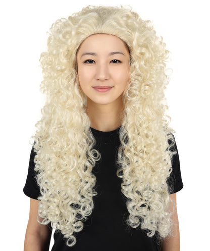 Wigs2you H-6876 大人女性用レディースコスプレ用強カールウィッグ | ロングボリュームブロンドエンジェルウィッグ | コスプレパーティーや特別な機会に最適 調節可能なキャップで快適でしっかりフィット