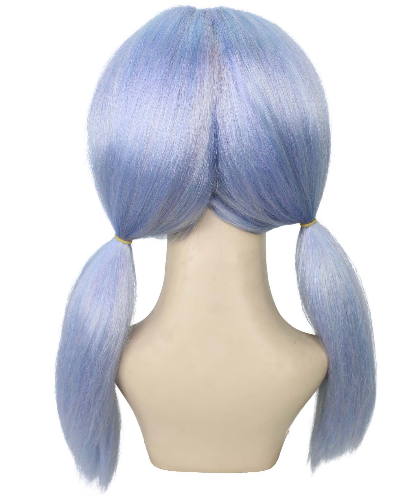 Wigs2you H-6914 大人用レディース ロング ライトブルー ストレート ポニーテール ゲーミング コスプレウィッグ｜ハロウィンに最適｜難燃性合成繊維