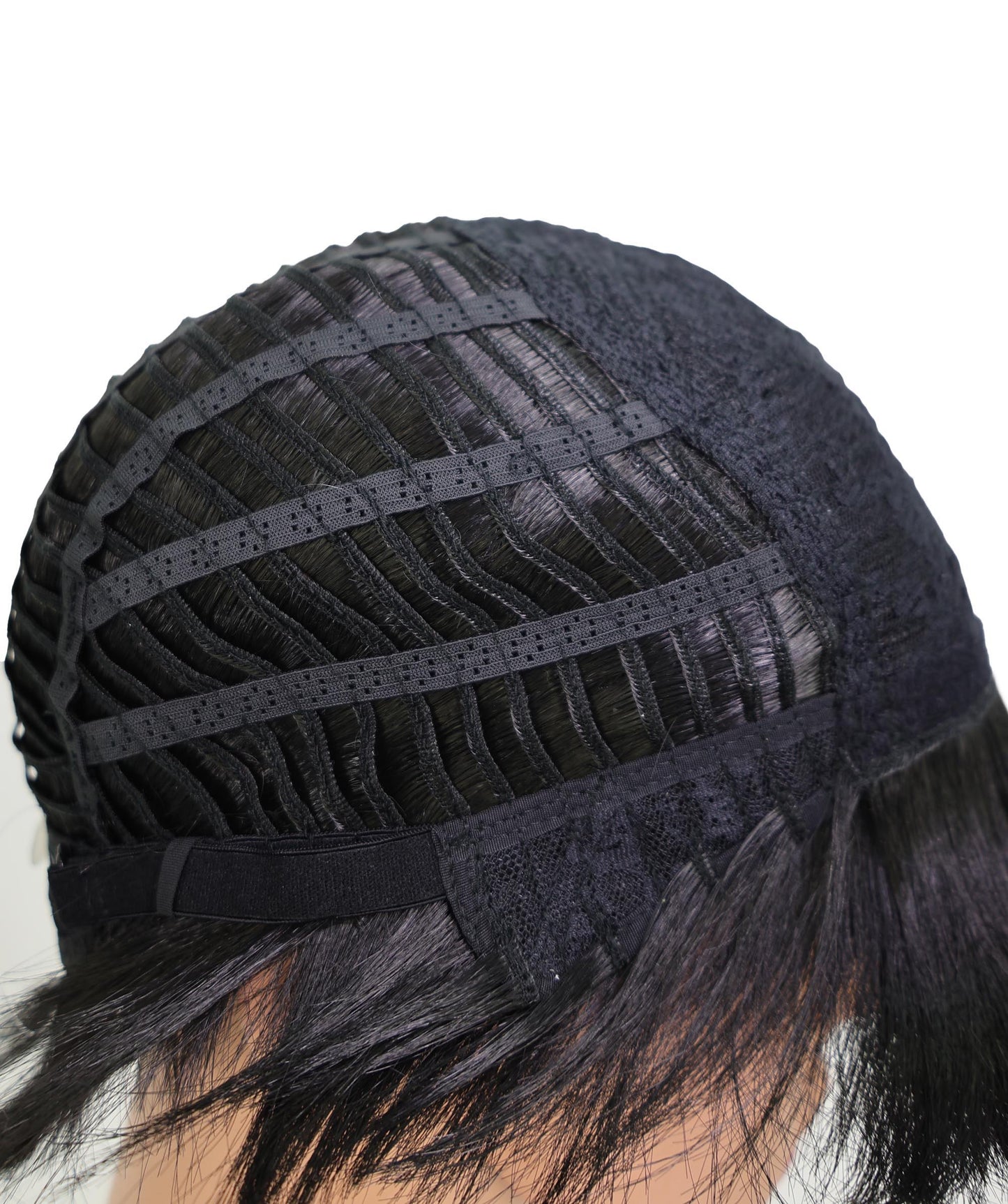 Wigs2you H-6938 ファッション ウィッグ _ 耐熱ナチュラルブラック 9インチ キャップレス