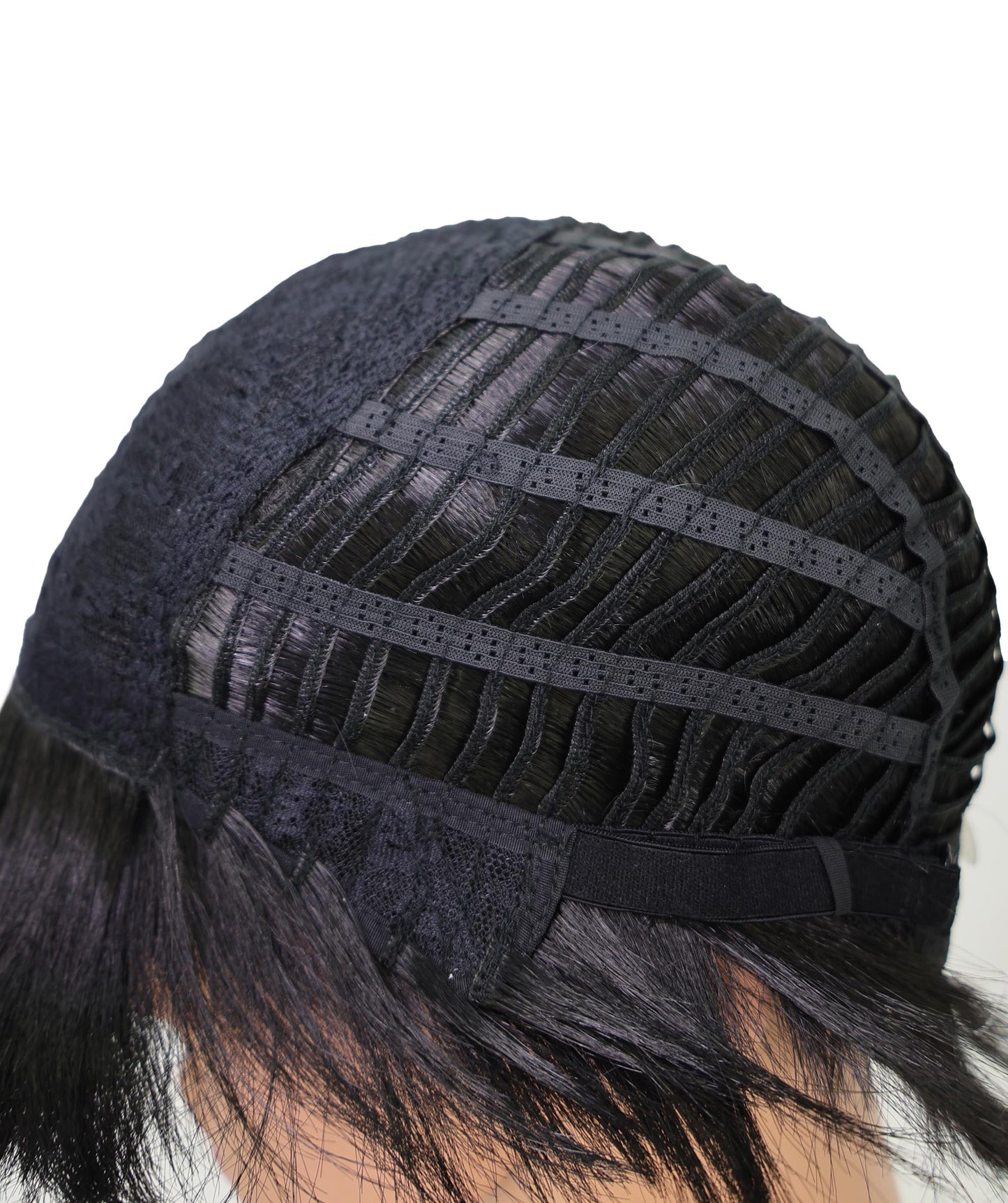 Wigs2you H-6938 ファッション ウィッグ _ 耐熱ナチュラルブラック 9インチ キャップレス