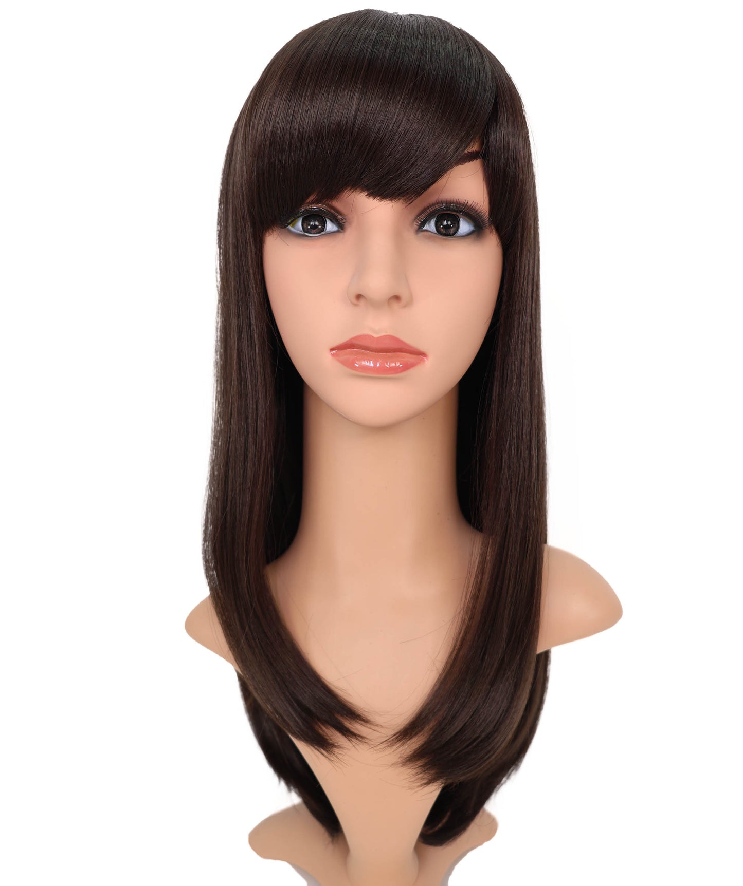 Wigs2you H-6940 ファッション ウィッグ _ 耐熱ダークブラウン 20インチ キャップレス