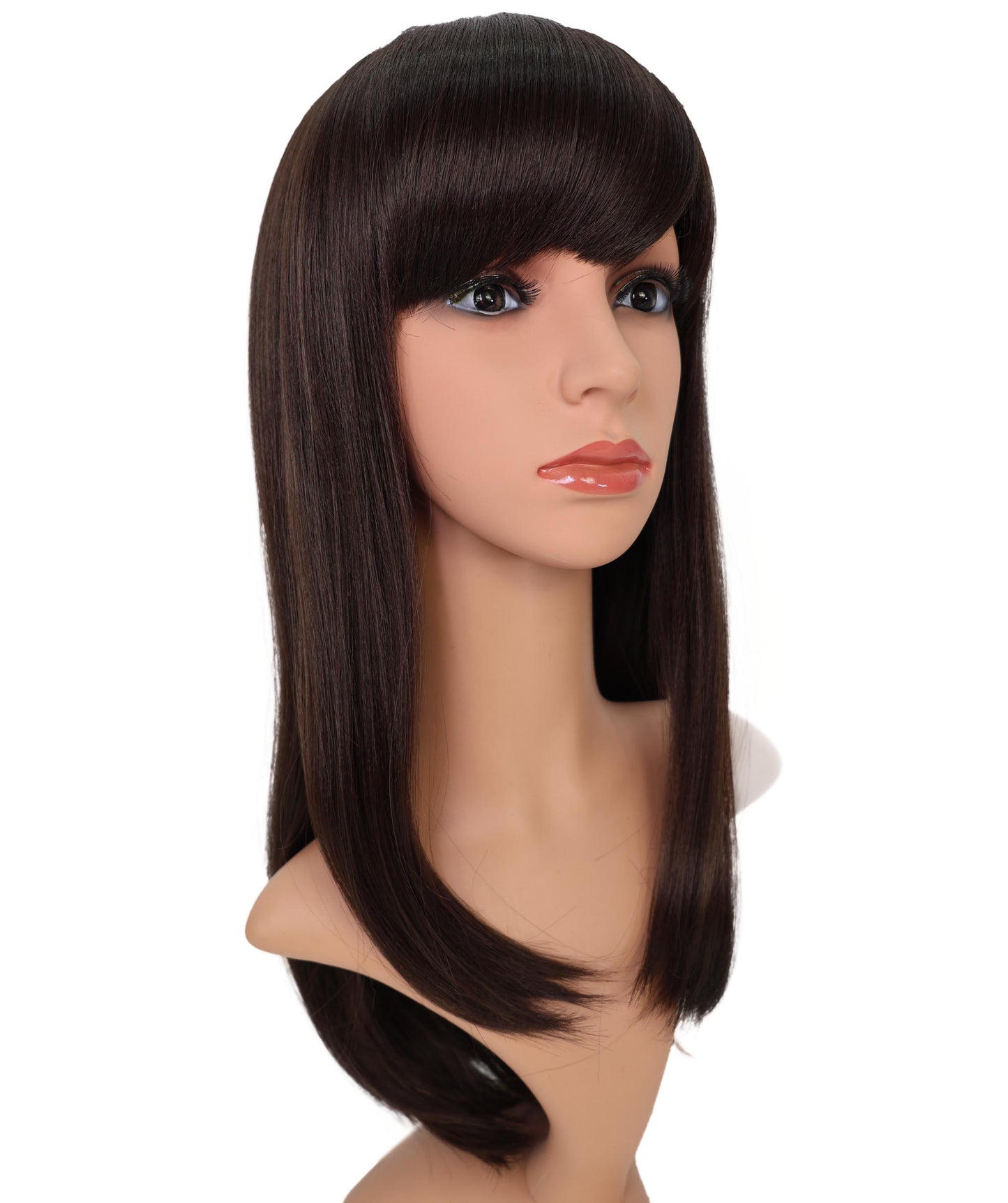Wigs2you H-6940 ファッション ウィッグ _ 耐熱ダークブラウン 20インチ キャップレス