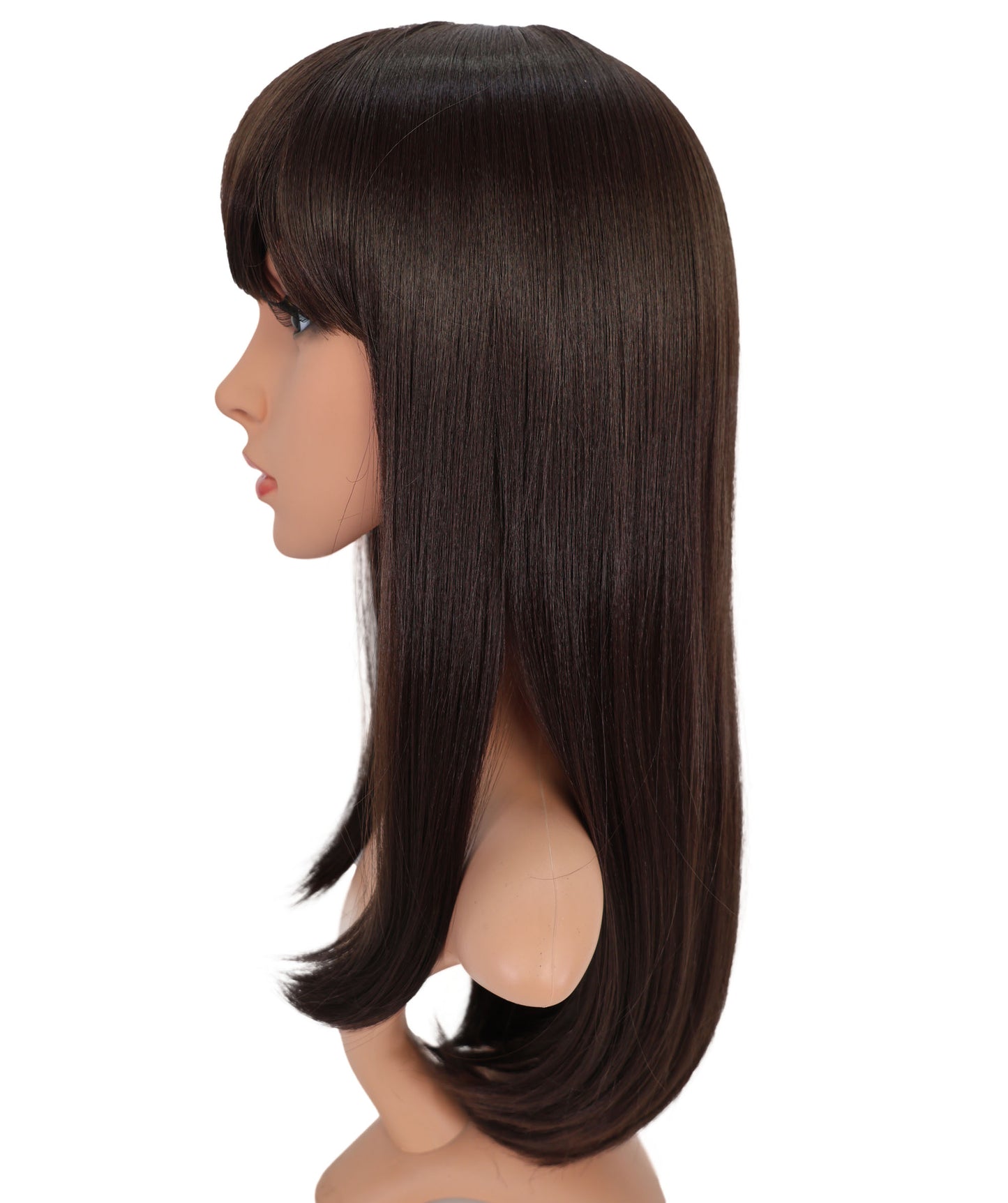 Wigs2you H-6940 ファッション ウィッグ _ 耐熱ダークブラウン 20インチ キャップレス