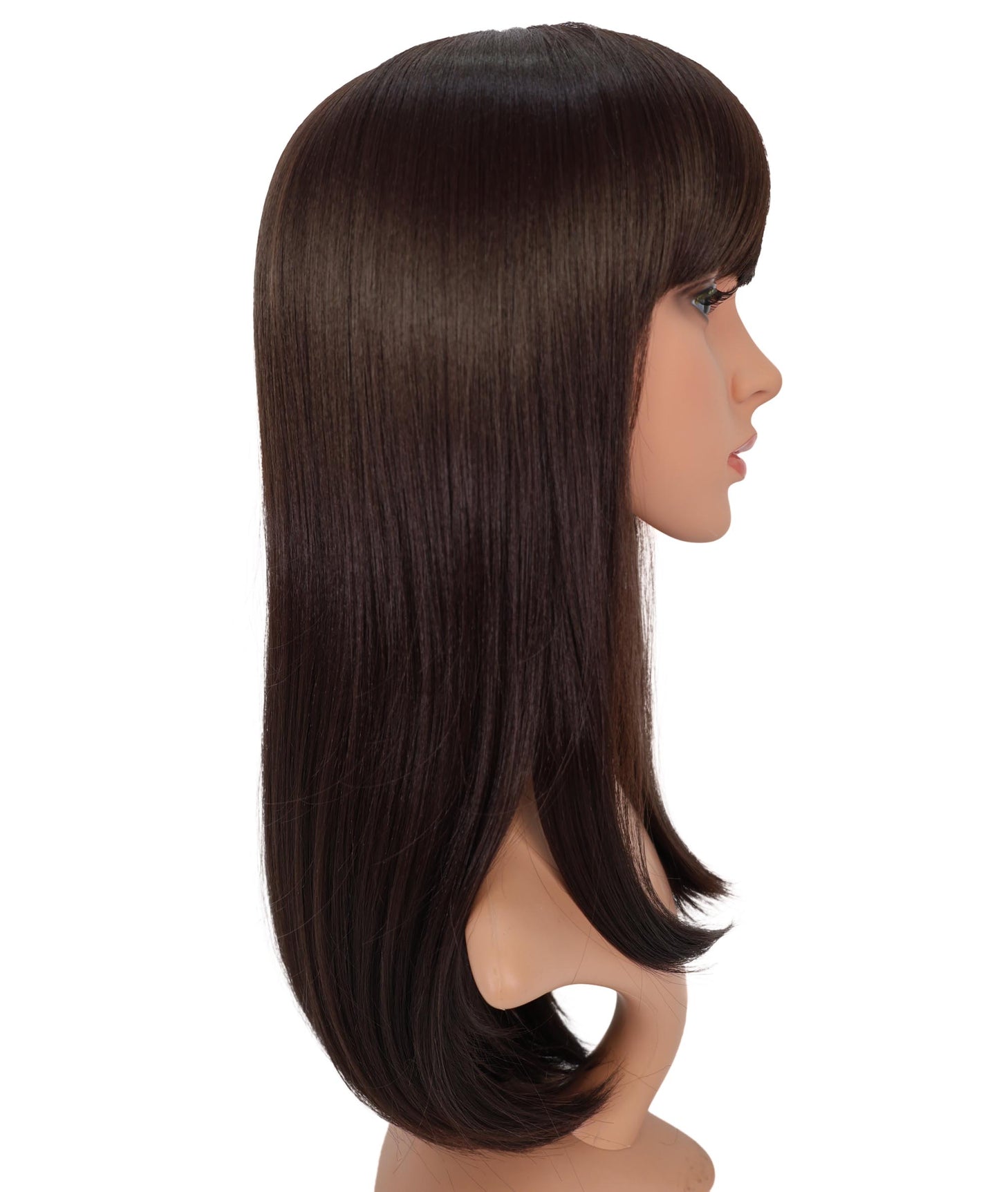 Wigs2you H-6940 ファッション ウィッグ _ 耐熱ダークブラウン 20インチ キャップレス